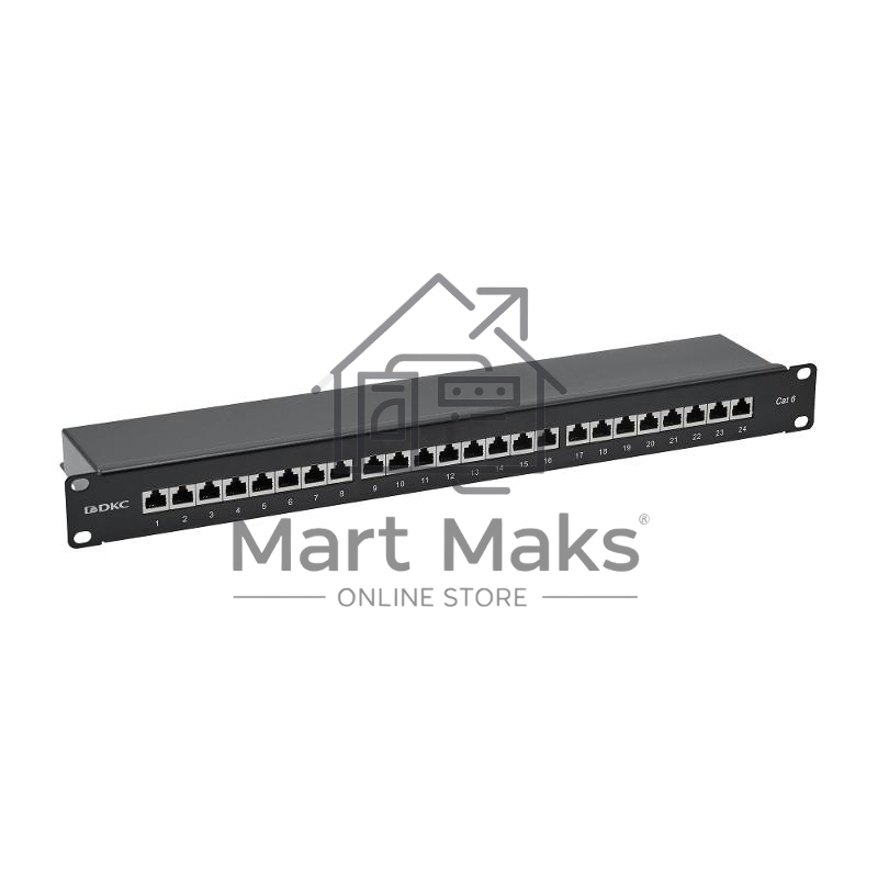 Патч-панель 19'.1U. CAT6. 24 порта RJ45. экранированная