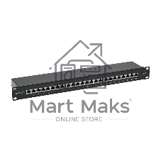 Патч-панель 19'.1U. CAT6. 24 порта RJ45. экранированная