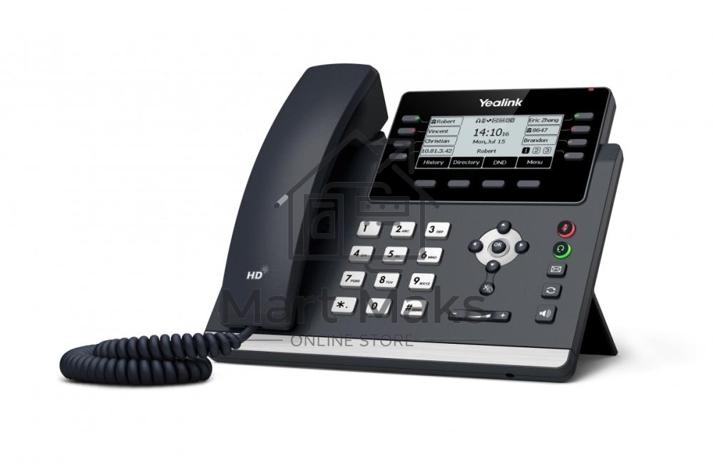 Ip-телфон YEALINK SIP-T43U, 12 аккаунтов, BLF, PoE, GigE, без БП, шт