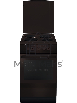 Плита электрическая Hansa FCEB53000 коричневый, конфорок 4 шт, духовка 69 л, 50 см x 85 см x 60 см