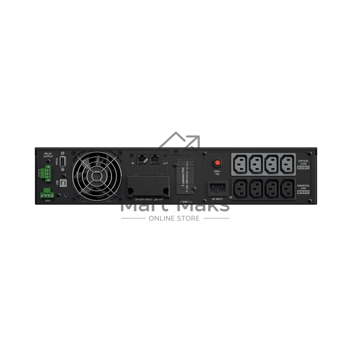 Источник бесперебойного питания Online CyberPower OL1500ERTXL2U 1500VA/1350W USB/RS-232/Dry/EPO/SNMPslot/RJ11/45/ВБМ (8 IEC С13)