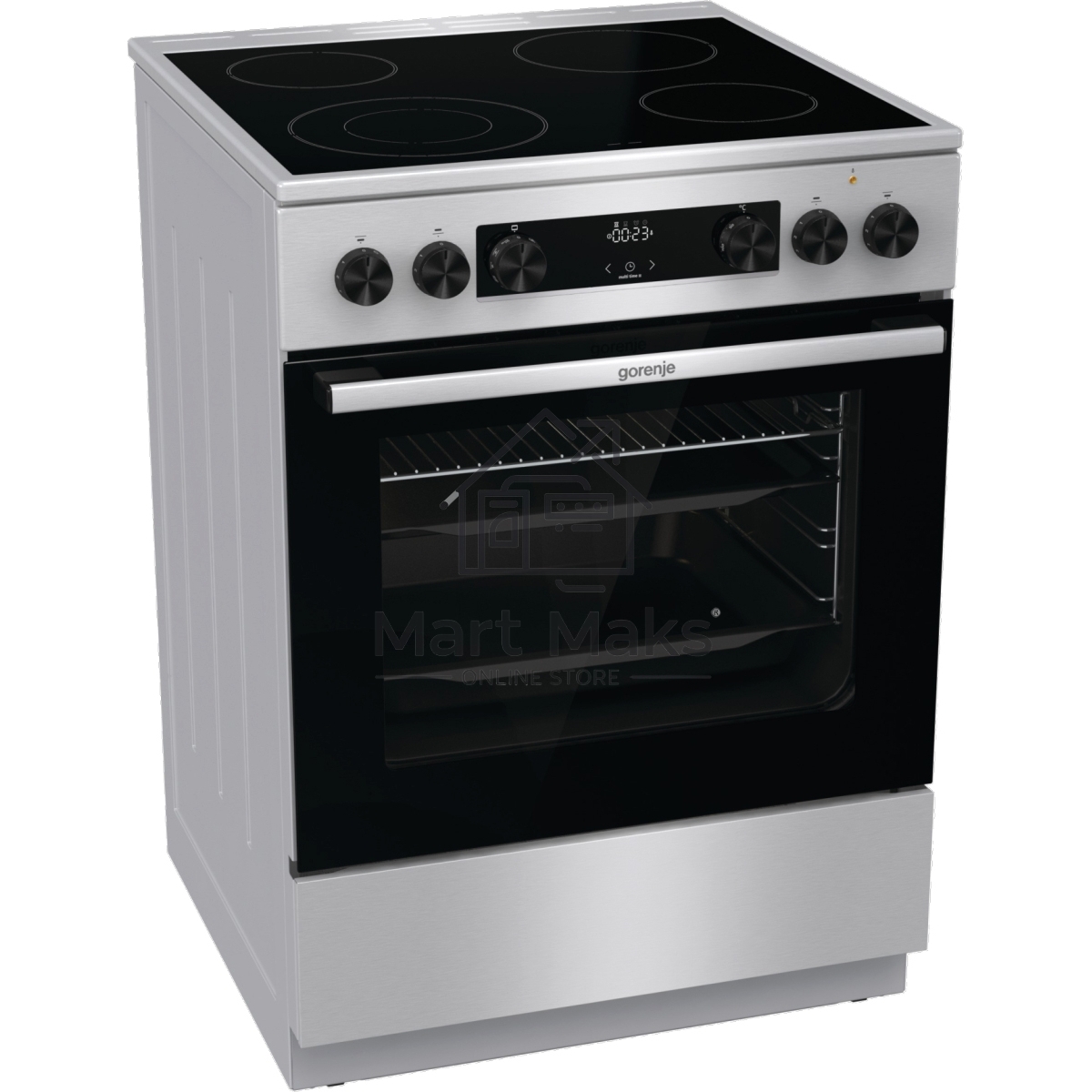 Плита электрическая Gorenje GECS6C70XC серебристый, конфорок 4 электрических, духовка 71 л, 60 см x 85 см x 60 см