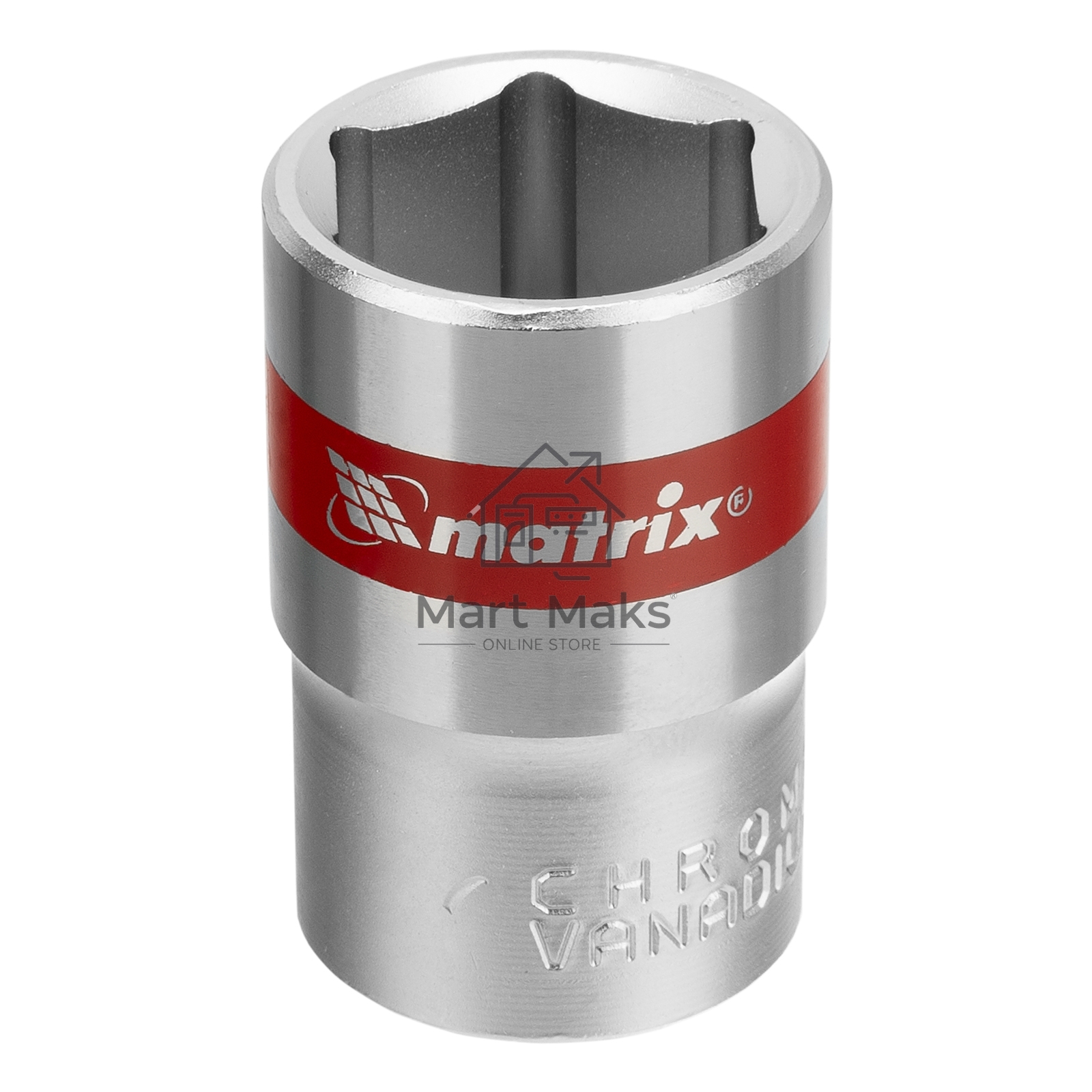 Головка торцевая Matrix, 18 мм, 6-гранная, CrV, под квадрат 1/2