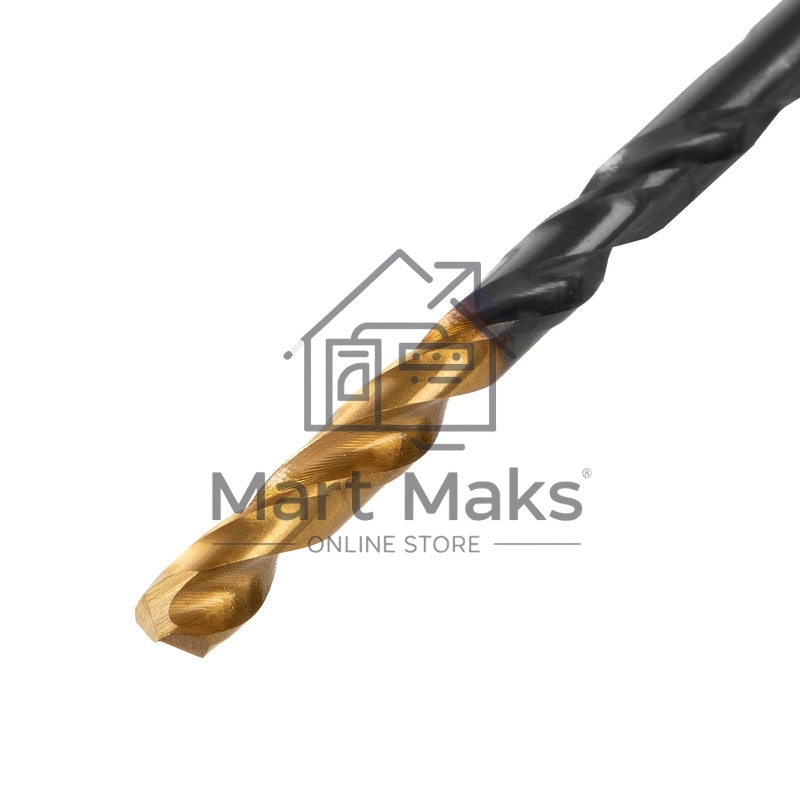 Сверло по металлу, 3,8 мм, HSS-Tin, Golden Tip, 10 шт. Denzel