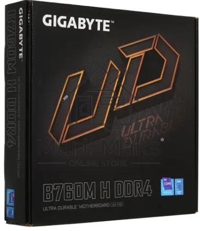 Материнская плата Gigabyte B760M H DDR4, LGA 1700, Intel B760, 2xDDR4, 4xSATA, 2xM.2, 1xPCIe 4.0 x16, 1xPCIe x1, 1xHDMI, 1xVGA, 1x 1Gb LAN, 2xUSB 2.0, 4xUSB 3.2 Gen 1, 3x3.5 мм, 7.1, Micro ATX