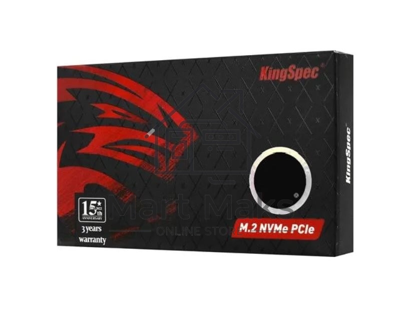 Накопитель SSD KingSpec NX-256, 256GB, PCIe 3.0 x4, M.2 2280, NVMe, R/W 3400/3100