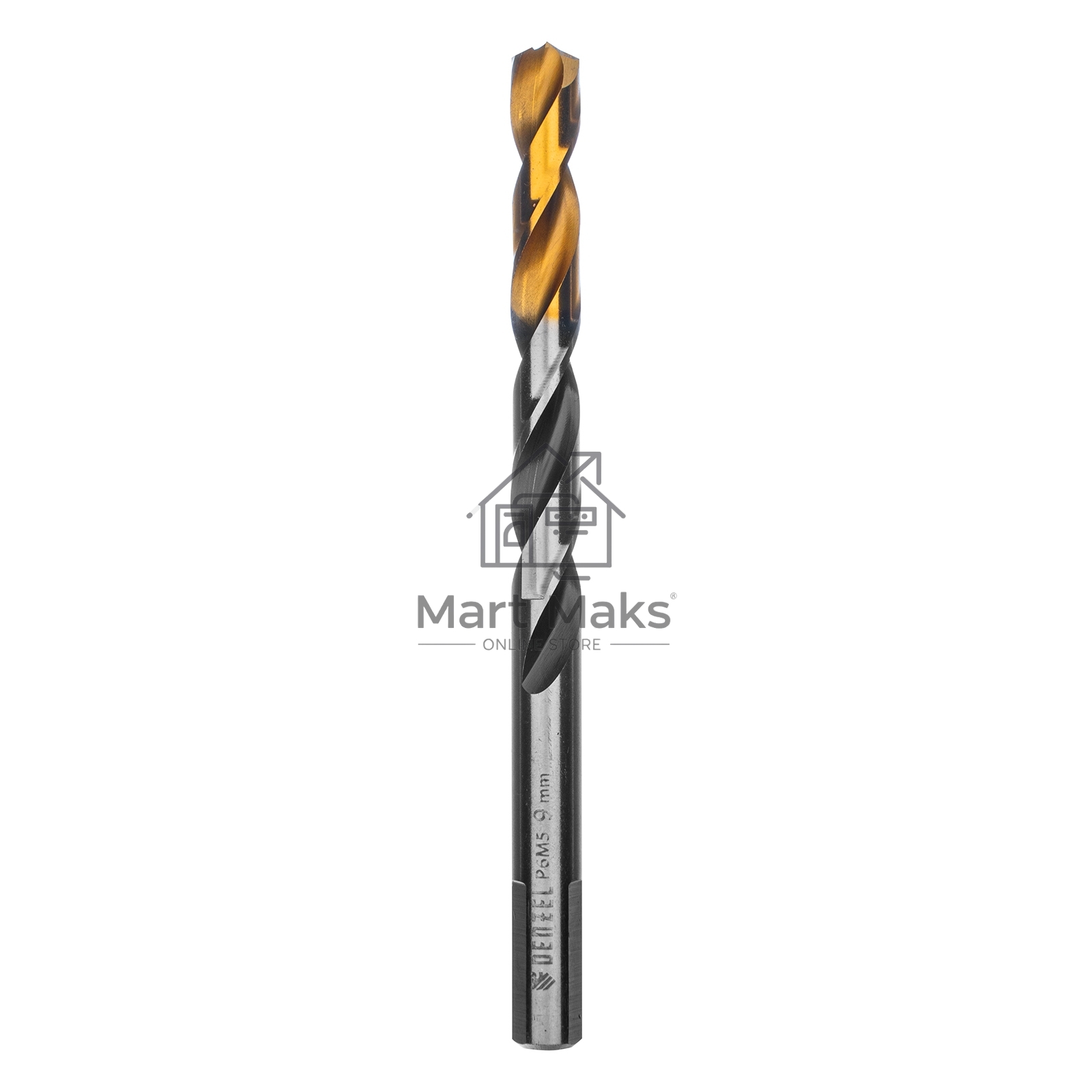 Сверло спиральное по металлу 9 x 125мм, Р6М5, Golden Tip, многогранная заточка Denzel