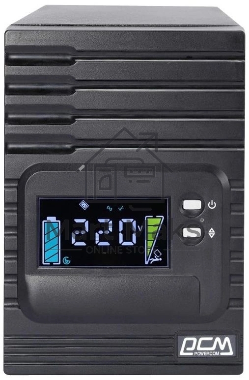 Источник бесперебойного питания Powercom Smart King Pro+ SPT-1000-II LCD 800Вт 1000ВА черный