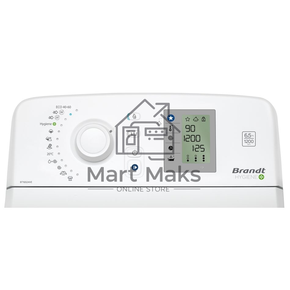 Стиральная машина BRANDT BT16524VE белый, загрузка вертикальная 6.5 кг, 1200 об/мин., класс: D