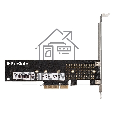 Переходник ExeGate EXE-570 (M.2 M key -> PCI-E x4 v3.0 для установки SSD 2230/2242/2260/2280/22110 M.2 M key в слот PCI-E x4)