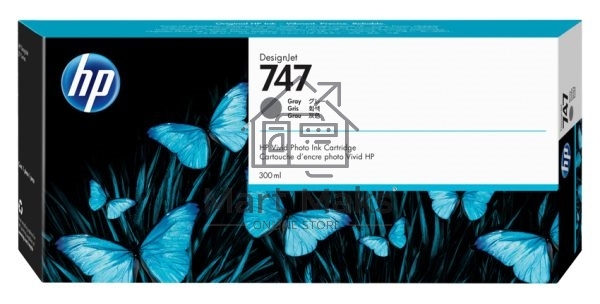 Картридж струйный HP 747 300-ml хроматический серый для HP DesignJet Z9+