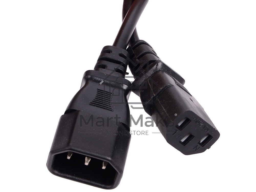 Кабель UPS -> устройство 220V (IEC-320-C13/C14) 1,8м, 3G0,75mm медь, Telecom <TE001-CU0.75-1.8M> 