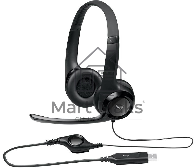 Гарнитура Logitech Headset Logitech H390 USB черный