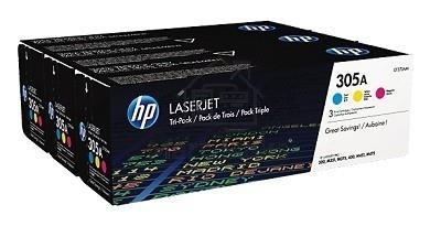 Картридж лазерный набор HP CF370AM № 305A голубой/пурпурный/желтый CLJ M451 (CE411A+CE412A+CE413A)