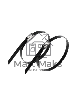 Хомут-стяжка стальная с полимерным покрытием Rexant 300x4,6 мм, упаковка 50 шт.