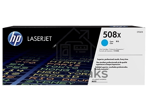 Тонер Картридж HP 508X CF361X голубой для HP CLJ M552/M553 (9500стр.)