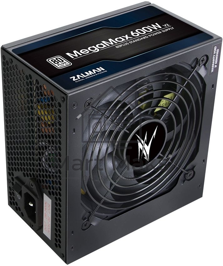 Блок питания Zalman ZM600-TXII V2 Retail, 600Вт, 80 PLUS, 120мм, черный