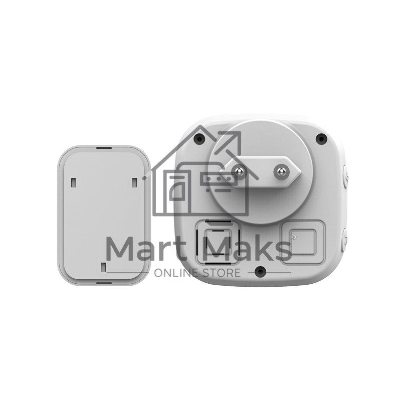 Беспроводной дверной звонок в розетку мигающий 36 мелодий IP44 (белый/серый) Rexant