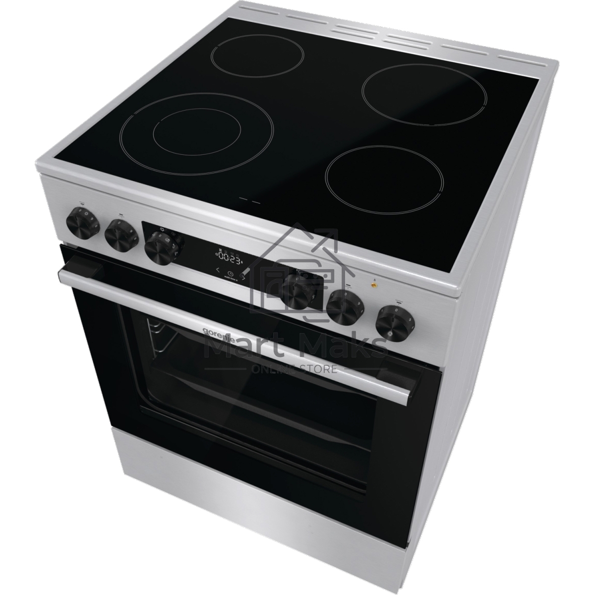 Плита электрическая Gorenje GECS6C70XC серебристый, конфорок 4 электрических, духовка 71 л, 60 см x 85 см x 60 см