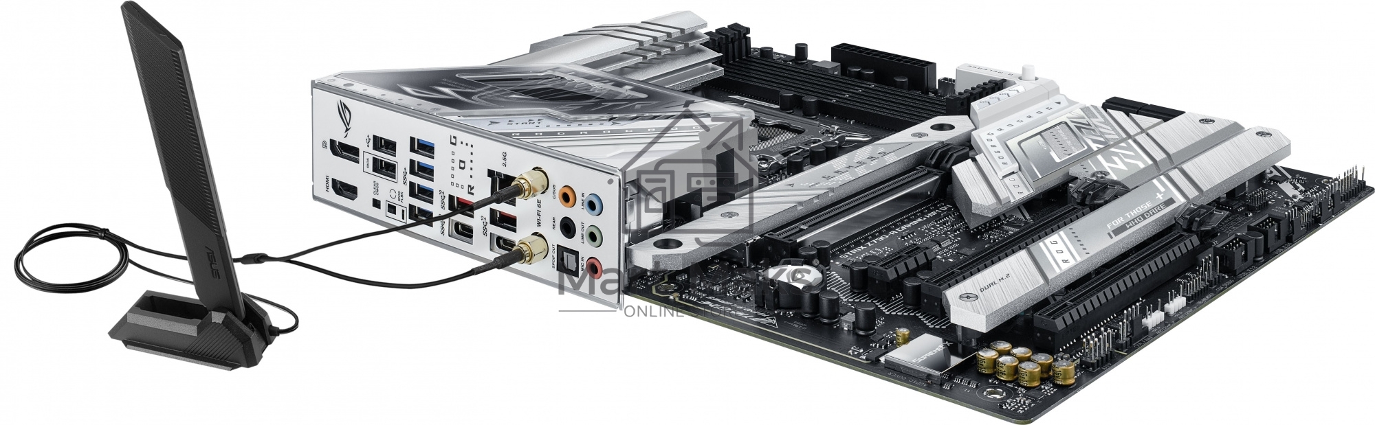 Материнская плата ASUS ROG STRIX Z790-A GAMING WIFI D4, LGA 1700, Intel Z790, 4xDDR4, 4xSATA, 4xM.2, 1xPCI-E 5.0 x16, 2xPCI-E 4.0 x4, 1xHDMI, 1xDP, 1x 2.5Gb LAN, 2xUSB-A 3.2 Gen 2, 4xUSB-A 3.2 Gen 1, 5x3.5 мм, 7.1, Standard-ATX