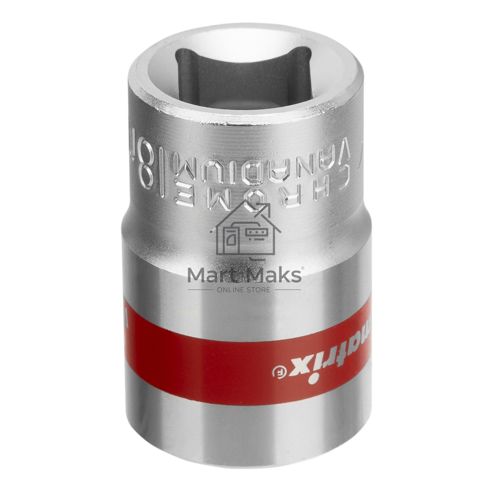 Головка торцевая Matrix, 18 мм, 6-гранная, CrV, под квадрат 1/2