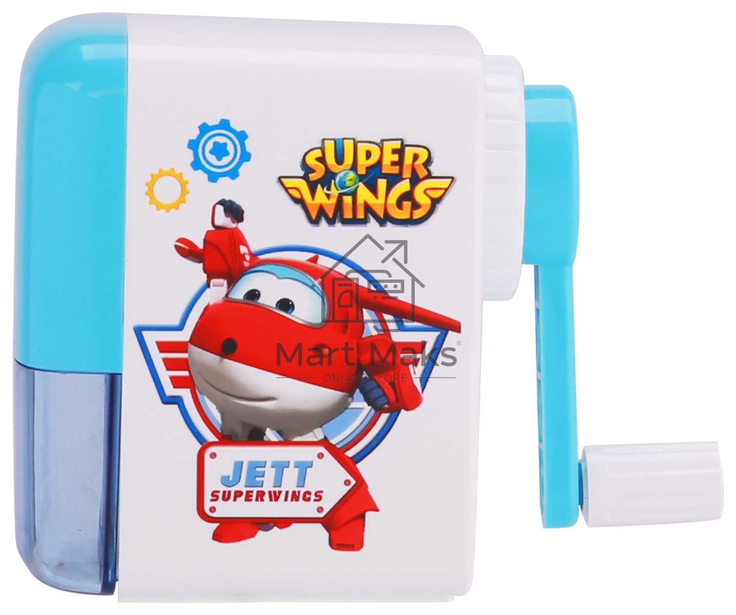 Точилка для карандашей механическая Deli ER10409 Super Wings, 1 отверстие, пластик, ассорти