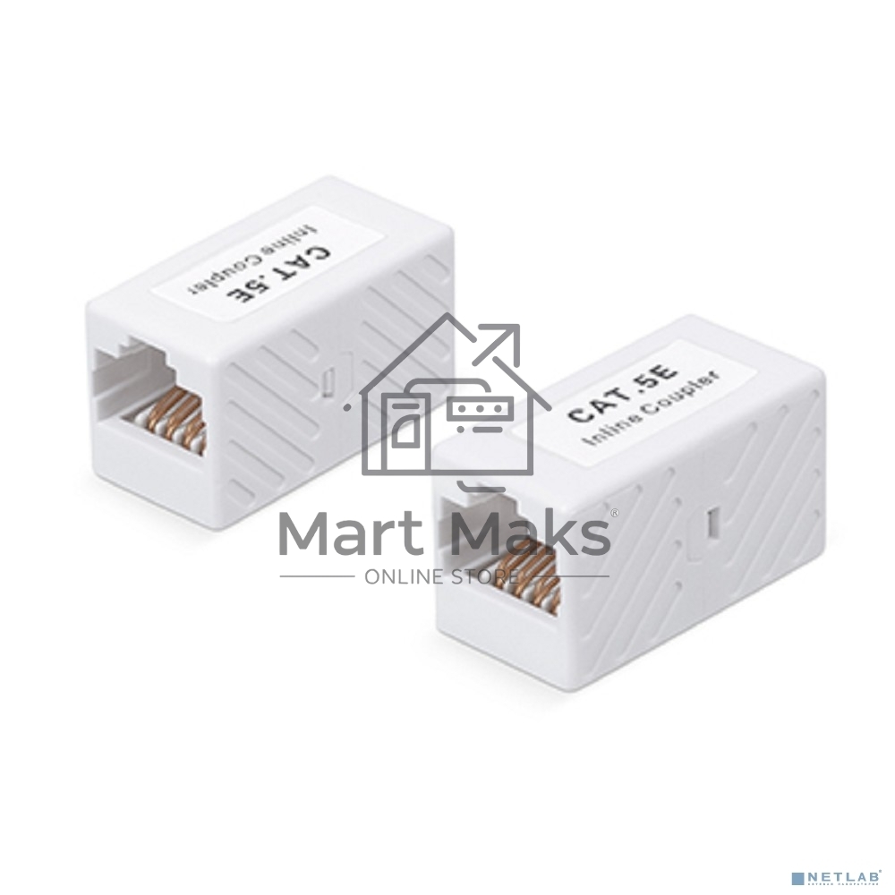 Проходной адаптер (coupler) Cabeus, RJ45(8p8c), кат. 5е, неэкр., белый