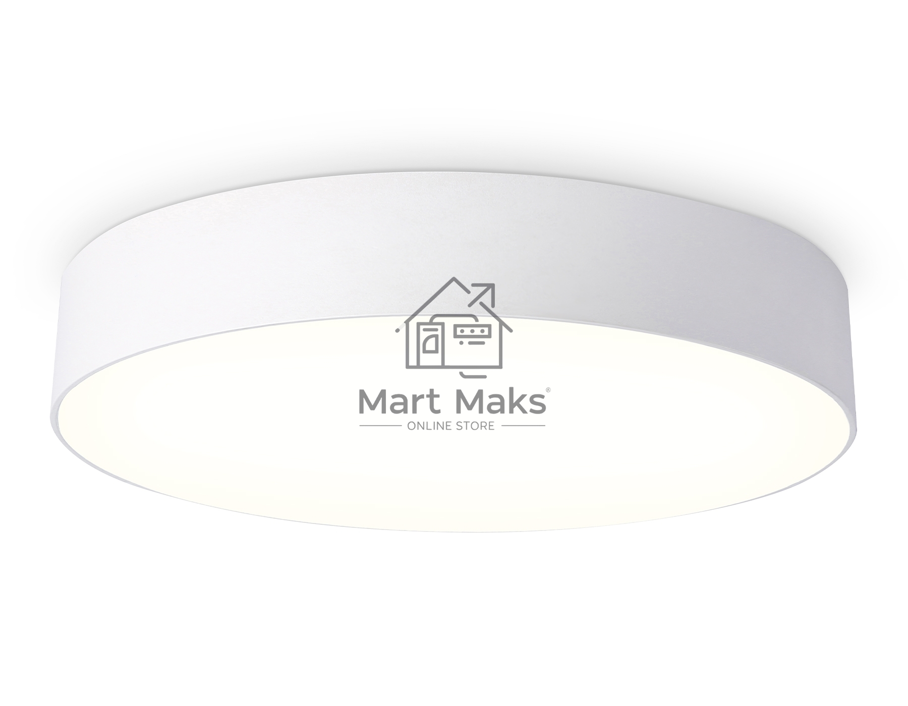 Потолочный светодиодный светильник Ambrella light FV5527 WH белый LED 45W 3000K D400*58 (Без ПДУ)