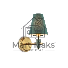 Настенный светильник Ambrella light LH75055 BS/GN латунь/зеленый E14 max 40W 230*140*270