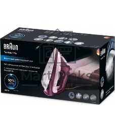 Утюг Braun SI7181VI сиреневый/фиолетовый, 3100 Вт, 50 г/мин, 230 г/мин, 300 мл