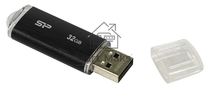 Флешка USB R/W 32Gb Silicon Power Ultima U02 (SP032GBUF2U02V1K), USB2.0, Black