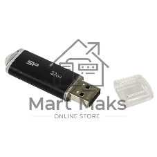Флешка USB 32Gb Silicon Power Ultima U02 (SP032GbUF2U02V1K), USB 2.0, черный