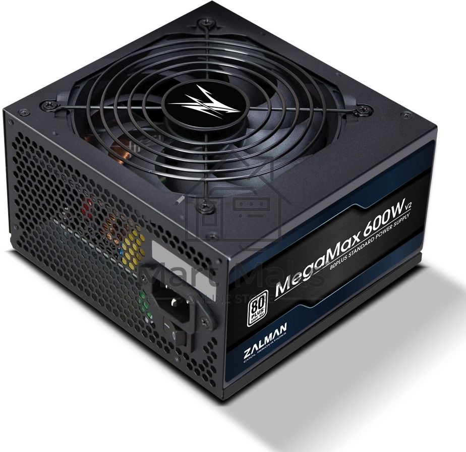 Блок питания Zalman ZM600-TXII V2 Retail, 600Вт, 80 PLUS, 120мм, черный