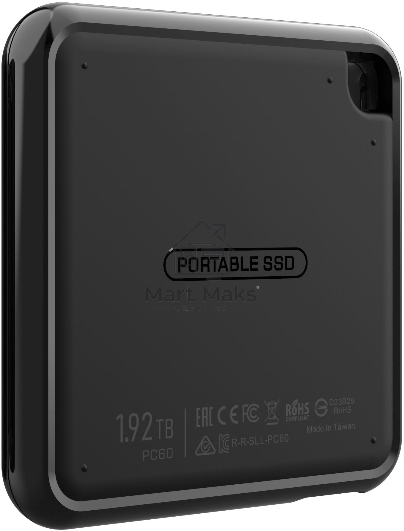 Твердотельный диск 1TB Silicon Power PC60, External, USB 3.2 Type-C R/W - 540/500 MB/s черный
