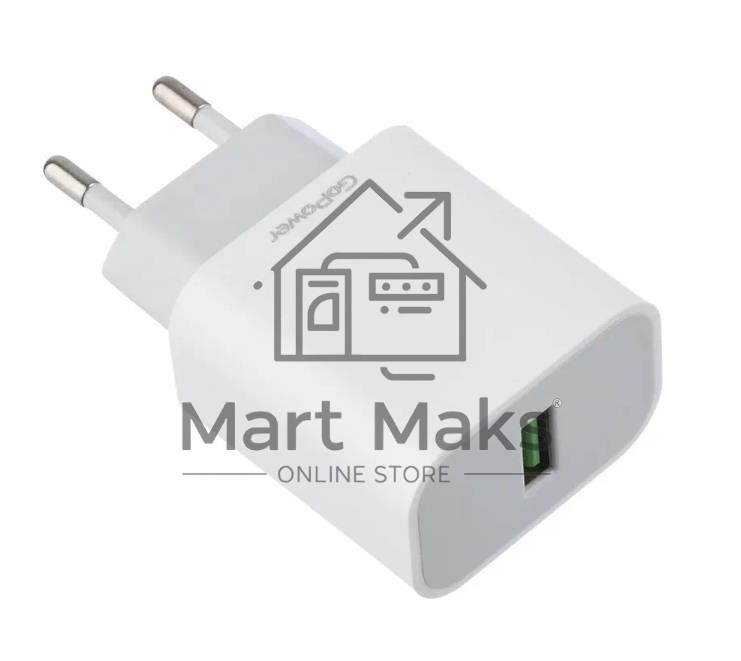 Сетевое З/У GoPower GPQC07 1USB 18W QC3.0 белый