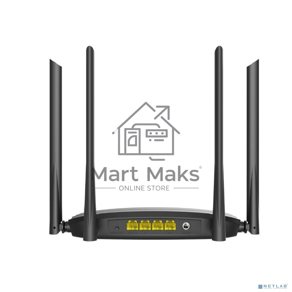 Роутер беспроводной Digma DWR-AC1201 AC1200 10/100BASE-TX черный (упак.:1шт)