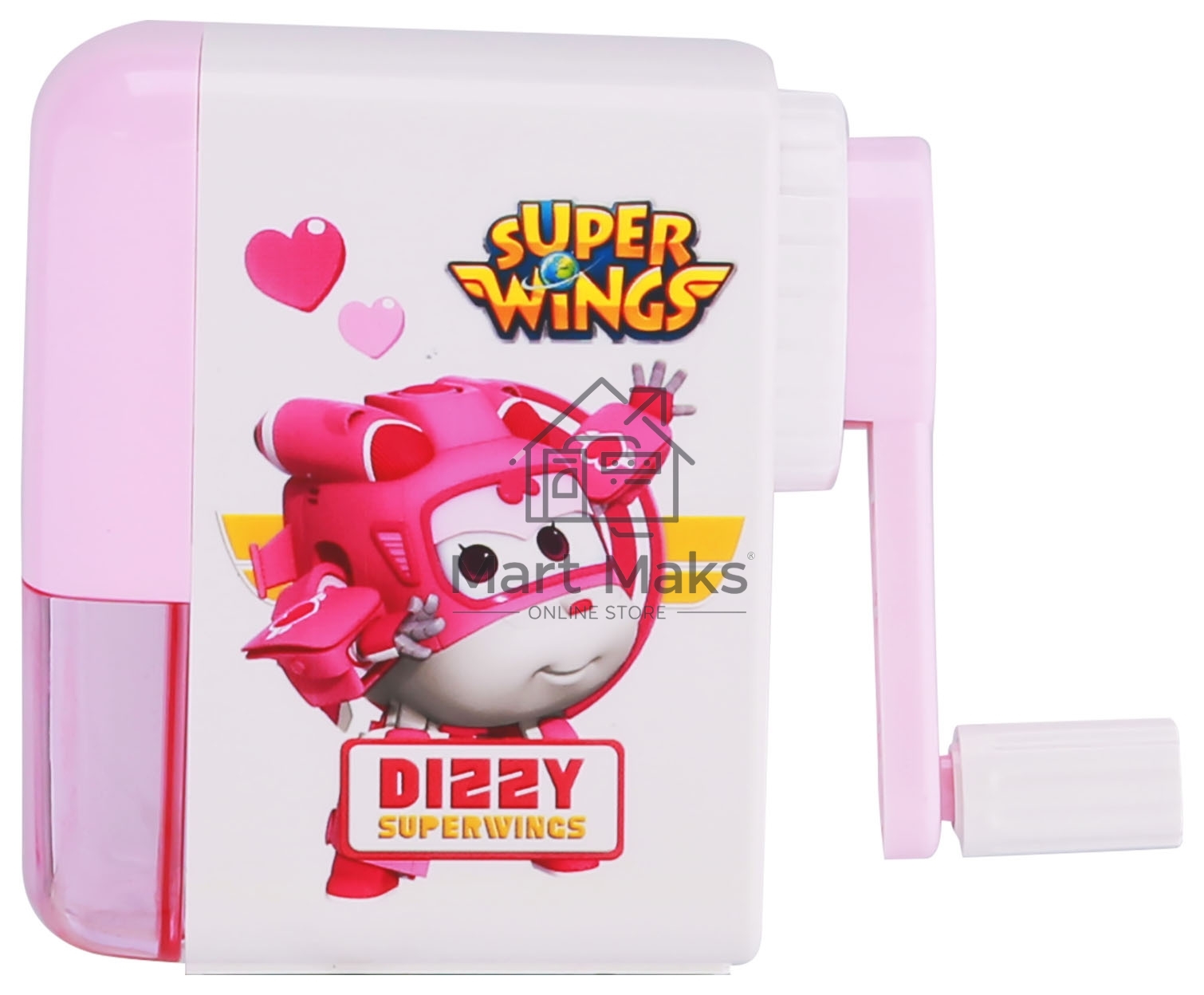 Точилка для карандашей механическая Deli ER10409 Super Wings, 1 отверстие, пластик, ассорти