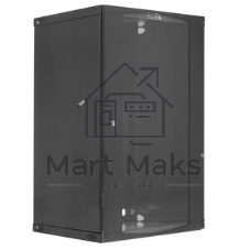 Шкаф настенный Next, 18U 550x450, стеклянная дверь, черный