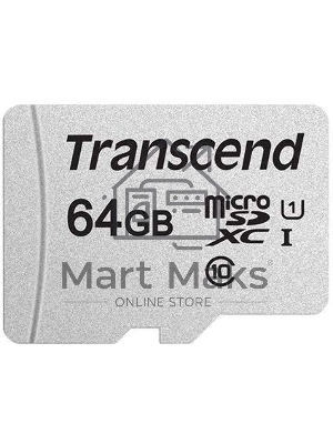 Флеш карта microSD 64Gb Transcend microSDXC Class 10 UHS-I U1, (без адаптера), TLC