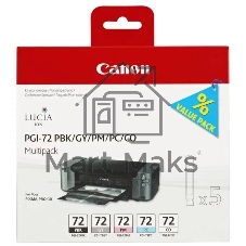 Картридж струйный Canon PGI-72 PBK/GY/PM/PC/CO Multi Pack (510 стр. 5 шт по 14 мл) для Canon PIXMA PRO-10, PRO-10S