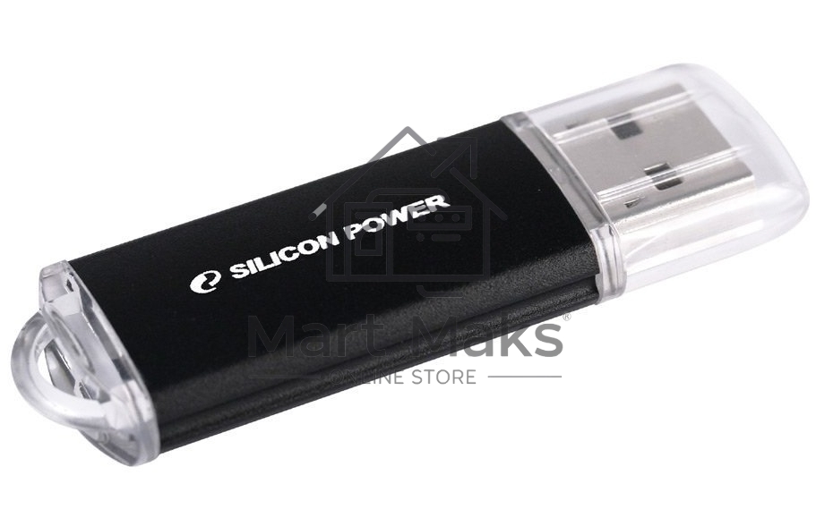Флешка USB R/W 32Gb Silicon Power Ultima U02 (SP032GBUF2U02V1K), USB2.0, Black