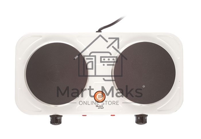 Плита электрическая Centek CT-1507 белый, конфорок 2 электрических, 42 см x 5 см x 22 см