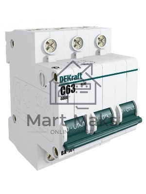 Выключатель автоматический модульный Dekraft 3п C 6А 4.5кА ВА-101 11076DEK