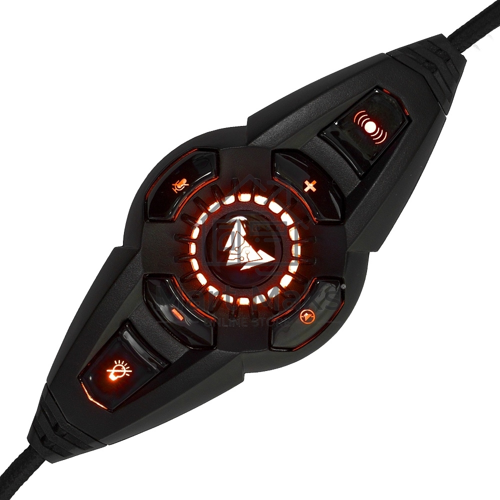 Гарнитура игровая Crown CMGH-3103 черный/оранжевый