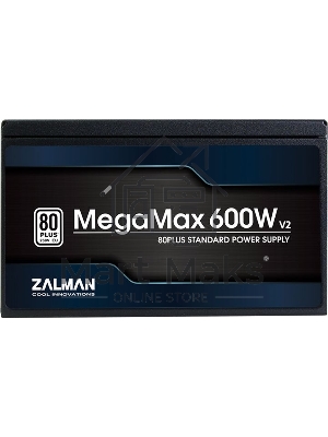 Блок питания Zalman ZM600-TXII V2 Retail, 600Вт, 80 PLUS, 120мм, черный