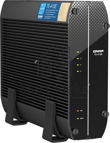 Сетевое хранилище SMB QNAP TS-410E-8G NAS fanless 4 2.5 SSD trays. Intel Celeron J6412 4-core 2.0-2.6 GHz, 8 GB RAM (max), 2x2.5 GbE, 4xUSB 3.2 Gen 2 (10Gbps),1xHDMI