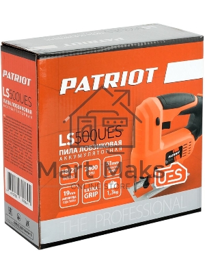 Лобзик Аккумуляторный PATRIOT LS 500UES. 0-2400об/мин. Дерево/железо: 51мм/2мм, Маятниковый ход: 4позиции.