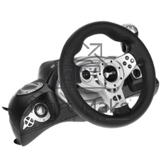 Игровой руль Dialog GW-155VR CyberPilot - эф.вибрации, 2 педали, рычаг ПП, PC USB