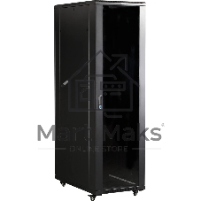Шкаф серверный Lanmaster (TWT-CBB-32U-6X6-P1) напольный 32U 600x600мм пер.дв.перфор. задн.дв.перфор.2-хст. 800кг черный