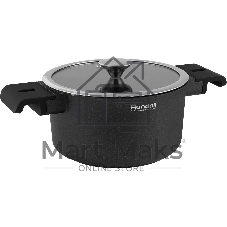 Кастрюля Rondell Modern RDA-1726, 2.6л, 20см, с крышкой, черный